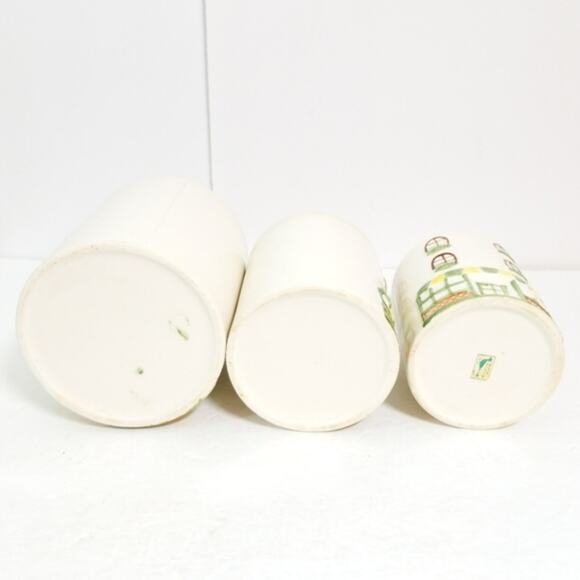 Vintage Parisian cottages 3 canister set - Picture 11 of 13